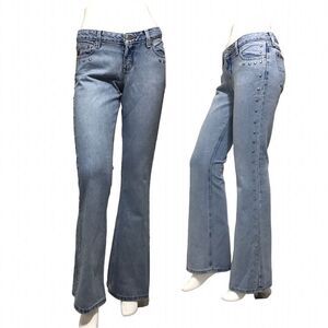 Mudd Vintage Y2K Bell Bottom Flare Leg Denim Jeans Size 5 Junior